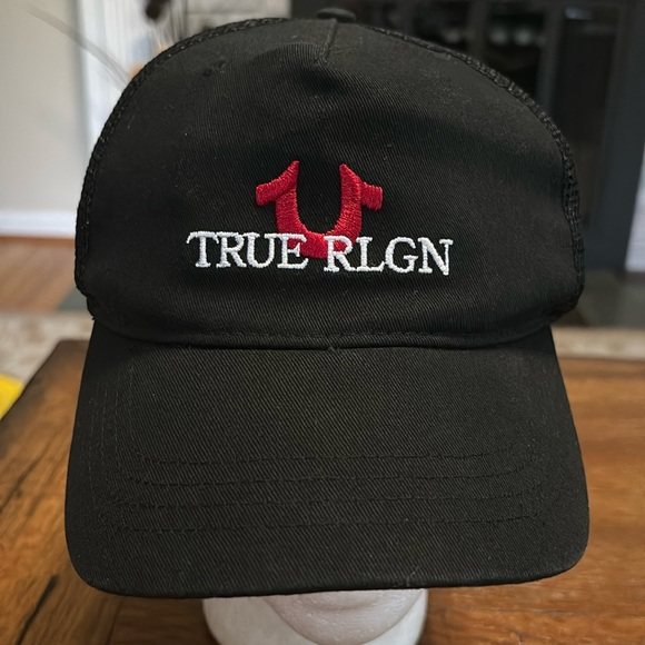 True Religion Trucker Hat TRUE RLGN Horseshoe SnapBack Mesh - Picture 1 of 12